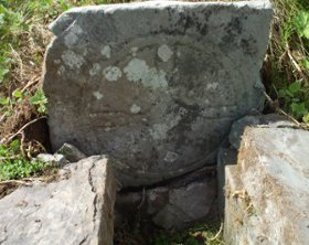 Chiselled Crucifixion on Stone of Tobar na Taise